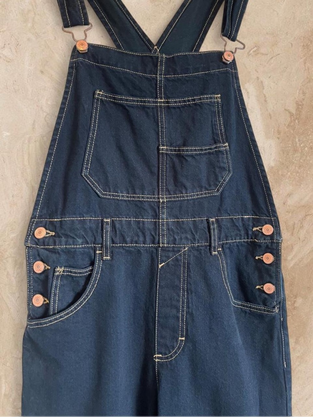 We The Free Free People Ziggy Denim Overalls in Dark Wash Size Small - Picture 3 of 7